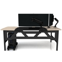 Стол DX BEKANT PERFORMANCE ECO WOOD левый, центр черный, Дуб сонома