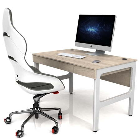 Стол DX LOFT 1200 WHITE WOOD дуб Сонома