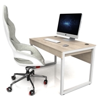 Стол DX LOFT 1200 WHITE (квадрат) дуб Сонома