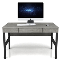 Стол DX LOFT 1200 BLACK WOOD Бетон